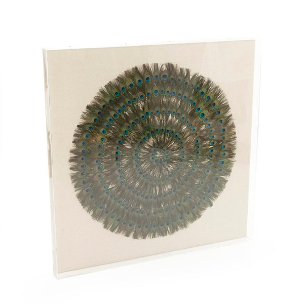 Zentique Abstract Layered Paper Acrylic Framed Art — 47.25" Square Textured Modern Wall Piece, Ready to Hang ZEN30103