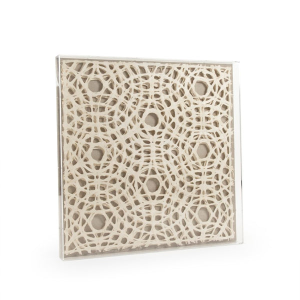 Zentique Abstract Layered Paper Acrylic Framed Art — Textured Mixed-Media Wall Decor 31.75"x31.75" Ready-to-Hang ZEN30189