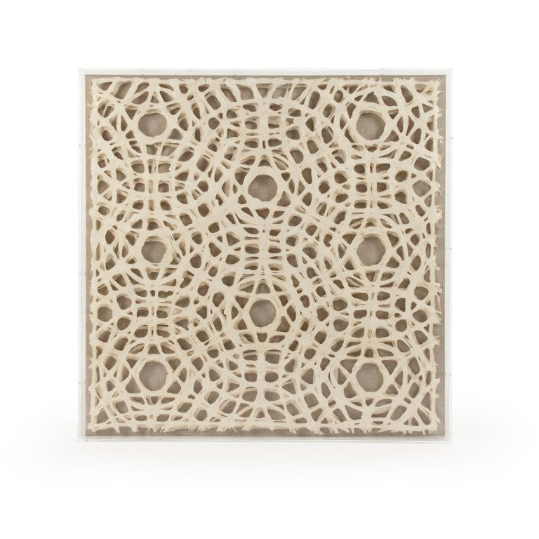 Zentique Abstract Layered Paper Acrylic Framed Art — Textured Mixed-Media Wall Decor 31.75"x31.75" Ready-to-Hang ZEN30189