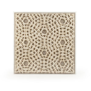 Zentique Abstract Layered Paper Acrylic Framed Art — Textured Mixed-Media Wall Decor 31.75"x31.75" Ready-to-Hang ZEN30189