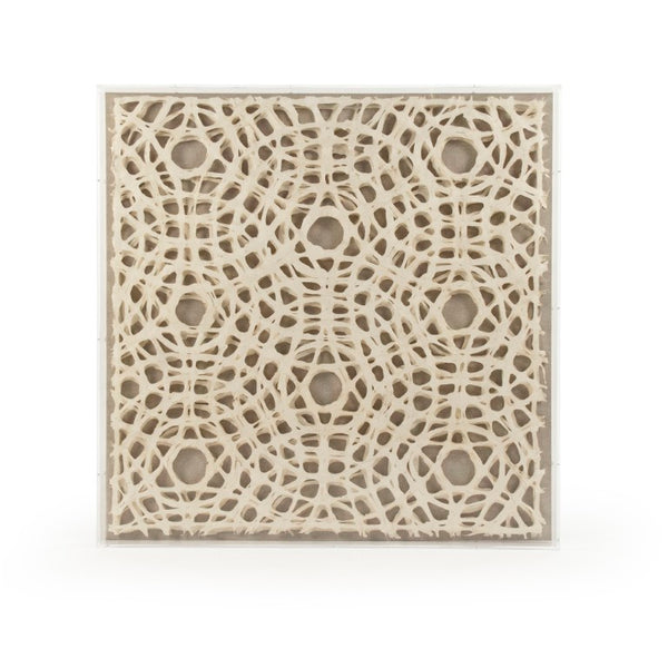 Zentique Abstract Layered Paper Acrylic Framed Art — Textured Mixed-Media Wall Decor 31.75"x31.75" Ready-to-Hang ZEN30189