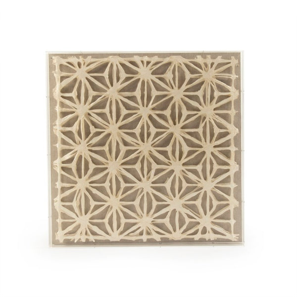 Zentique Abstract Layered Paper Acrylic Framed Art - Compact 23.5cm Square, Ready-to-Hang Modern Wall Accent for Minimalist Décor ZEN30191