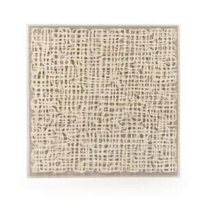 Zentique Abstract Paper Acrylic Framed Art — Minimalist Layered Texture, Compact 35.5cm Square, Neutral Matte Frame (92 characters) ZEN30203C