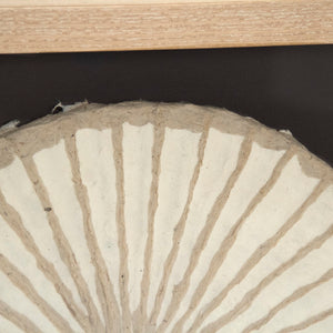 Abstract Paper Framed Art Paper on Black Background in Tan Frame ZEN30423 Zentique