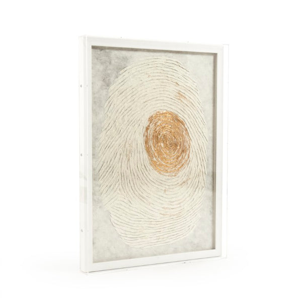 Zentique Abstract Paper Framed Art - Layered Neutral Texture in Pine Frame with Glass, Ready-to-Hang Modern Décor (97 characters) ZEN30447AY