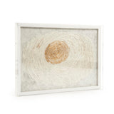 Abstract Paper Framed Art Paper on Neutral Background in White Frame ZEN30447AY Zentique