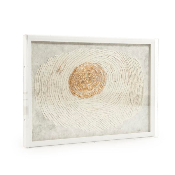 Zentique Abstract Paper Framed Art - Layered Neutral Texture in Pine Frame with Glass, Ready-to-Hang Modern Décor (97 characters) ZEN30447AY