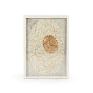 Zentique Abstract Paper Framed Art - Layered Neutral Texture in Pine Frame with Glass, Ready-to-Hang Modern Décor (97 characters) ZEN30447AY