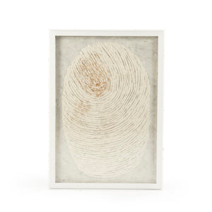 Abstract Paper Framed Art Paper on Neutral Background in White Frame ZEN30447BY Zentique