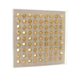 Golden Cubes in Acrylic Wall Art Gold Plastic Cubes on Neutral Background ZEN30693A Zentique