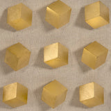 Golden Cubes in Acrylic Wall Art Gold Plastic Cubes on Neutral Background ZEN30693A Zentique