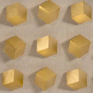 Zentique Golden Golden Cubes Acrylic Wall Art | Metallic 3D Geometric Panel, High-Gloss MDF, 35.75in Square ZEN30693A