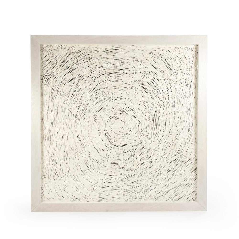 Abstract Paper Framed Art Off-white Paper on Neutral Background ZEN35280A Zentique