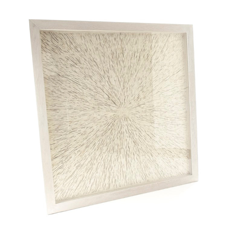 Zentique Abstract Paper Framed Art — Layered Neutral Minimalist Wall Sculpture, 62.75" Square, Ready-to-Hang Elegance ZEN35280B