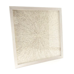 Zentique Abstract Paper Framed Art — Layered Neutral Minimalist Wall Sculpture, 62.75" Square, Ready-to-Hang Elegance ZEN35280B