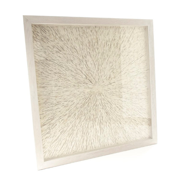 Zentique Abstract Paper Framed Art — Layered Neutral Minimalist Wall Sculpture, 62.75" Square, Ready-to-Hang Elegance ZEN35280B
