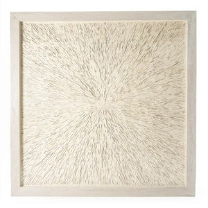 Zentique Abstract Paper Framed Art — Layered Neutral Minimalist Wall Sculpture, 62.75" Square, Ready-to-Hang Elegance ZEN35280B