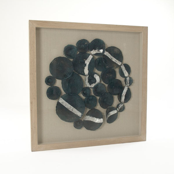 Zentique Abstract Large Contemporary Wall Art on Glass MDF Backing, 39.5" Square, Bold Layered Texture for Modern Homes ZEN35297
