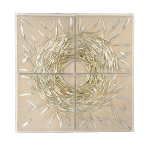 Abstract Feather Art (Set of 4) Zentique