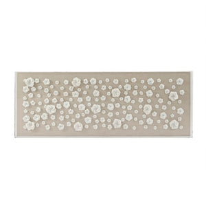 Zentique Flowers Layered Acrylic & Ceramic Wall Art 62x23.75in — 3D Floral Texture, Fade-Resistant Modern Focal Piece ZEN35795