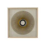 Abstract String Wall Art Sivler, Black and Gold Strings, Natural Linen ZEN36215 Zentique
