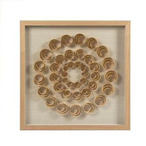 Zentique Abstract Circles Wall Art – Modern Design In Pine Wood Frame To Elevate Your Home Decor Aesthetics Tan,Natural Linen Pine Wood Frame,Fir Wood,Glass Zen36708