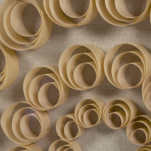 Zentique Abstract Abstract Circles Wall Art with Layered Concentric Design, Pine Frame & Tempered Glass Ready to Hang (23.5") Tan, Natural Linen ZEN36708