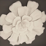 Flower Wall Art White, Black, Silver Frame ZEN37095C Zentique