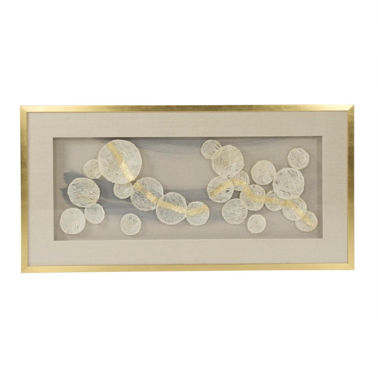 Zentique Abstract Shell Wall Art Modern Pine & Glass Coastal Decor Layered Texture Neutral Minimalist Accent - 95cm ZEN37099