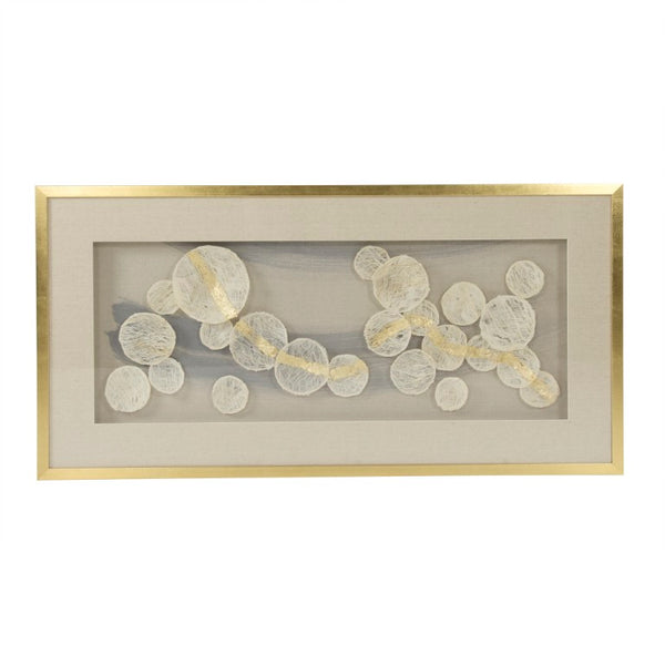 Zentique Abstract Shell Wall Art Modern Pine & Glass Coastal Decor Layered Texture Neutral Minimalist Accent - 95cm ZEN37099