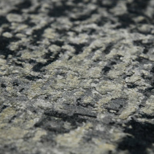 Amer Rugs Zenith Hand-knotted Abstract Design Area Rug – Luxurious New Zealand Wool & Silk For Timeless Elegance Dark Gray Wool, Silk Zen380810