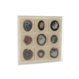 Stone Wall Art Purple Geodes, Natural Linen ZEN38441A Zentique