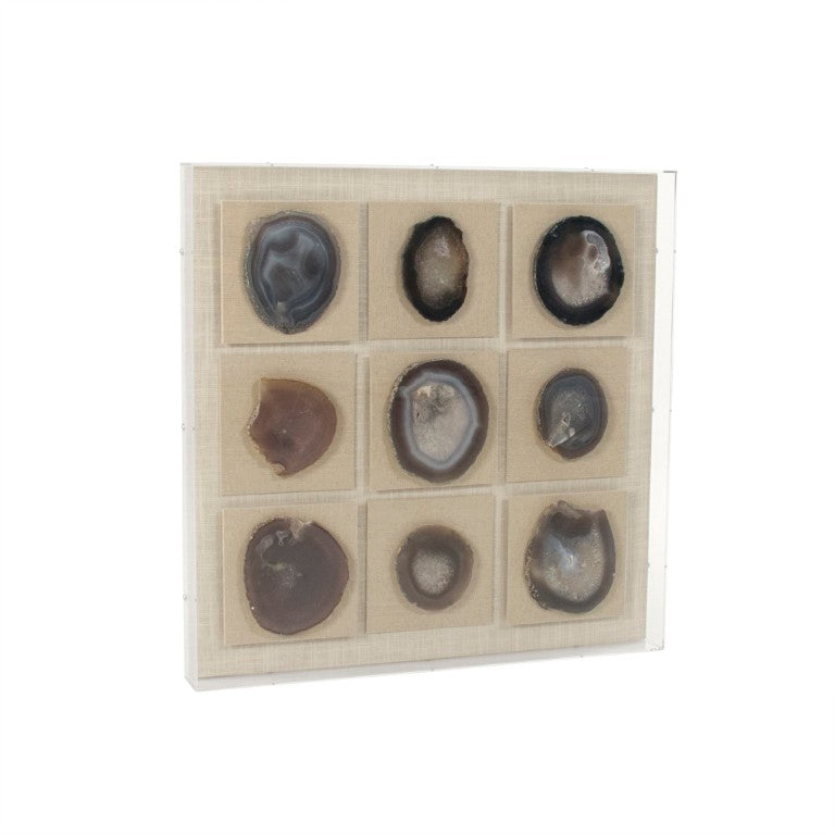 Zentique Stone Stone Wall Art Acrylic on MDF Textured 23.5" Square Decorative Panel for Modern Homes ZEN38441A