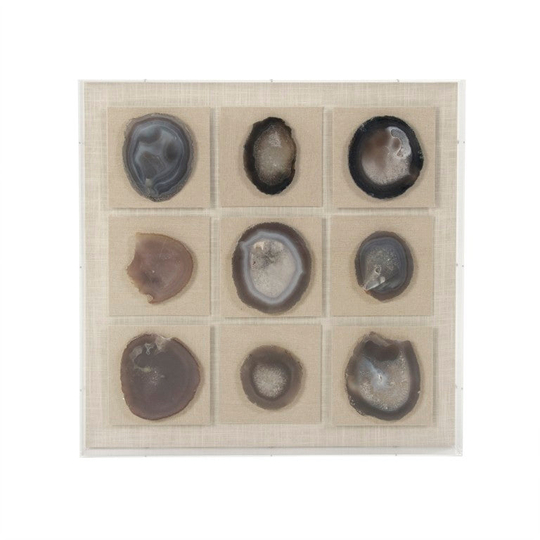 Zentique Stone Stone Wall Art Acrylic on MDF Textured 23.5" Square Decorative Panel for Modern Homes ZEN38441A