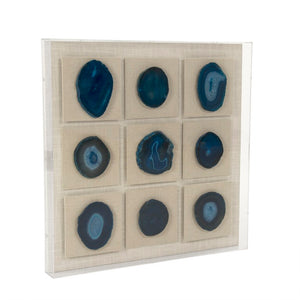 Zentique Stone Acrylic Wall Art with Genuine Stone Texture in Clear Acrylic & MDF Backing, 23.5cm Square, Modern Decor ZEN38441C