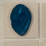 Stone in Acrylic Wall Art Blue Geodes, Natural Linen ZEN38441C Zentique
