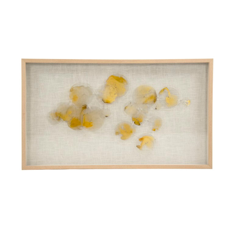 Zentique Abstract Stained Glass Wall Art with Pine Frame, Linen Backing & Handcrafted Luminous Mixed-Media Decor ZEN38500A
