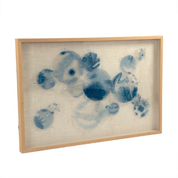 Zentique Abstract Stained Glass Wall Art with Handcrafted Pine Frame, Light-Reactive Geometric Accent 47.5x32" ZEN38501