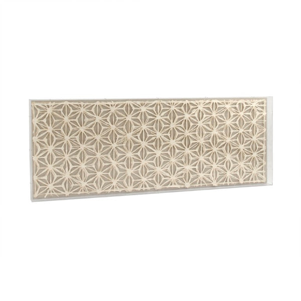 Zentique Abstract Hand-Assembled Paper Art Encased in Clear Acrylic on MDF Backing for Modern Spaces, Ready-to-Hang Décor ZEN39266