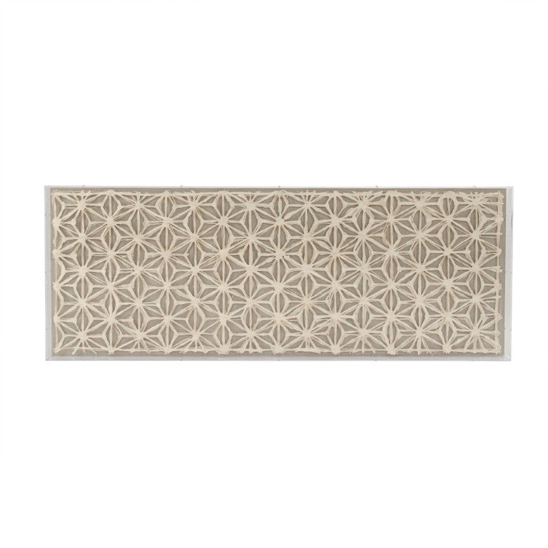 Zentique Abstract Hand-Assembled Paper Art Encased in Clear Acrylic on MDF Backing for Modern Spaces, Ready-to-Hang Décor ZEN39266