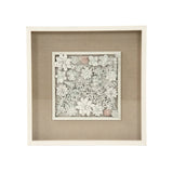 Abstract Ceramic Botanical Wall Art Cream, White, Brown ZEN39975A Zentique