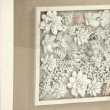 Abstract Ceramic Botanical Wall Art Cream, White, Brown ZEN39975A Zentique