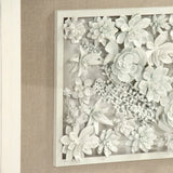 Abstract Ceramic Botanical Wall Art Cream, White, Brown ZEN39975B Zentique