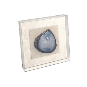 Geode Acrylic Framed Wall Art Blue, Gold, Natural, Off-White ZEN40063A NG Zentique