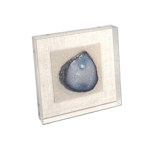 Geode Acrylic Framed Wall Art Blue, Gold, Natural, Off-White ZEN40063A NG Zentique