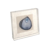 Geode Acrylic Framed Wall Art Blue, Gold, Natural, Off-White ZEN40063A NG Zentique