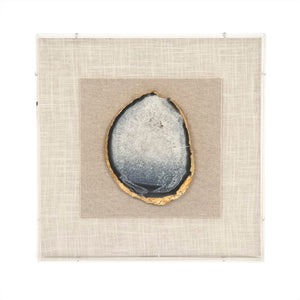 Geode Acrylic Framed Wall Art Blue, Gold, Natural, Off-White ZEN40063A Zentique