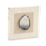 Geode Acrylic Framed Wall Art Blue, Gold, Natural, Off-White ZEN40063A Zentique