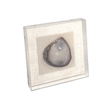 Geode Acrylic Framed Wall Art Purple, Gold, Natural, Off-White ZEN40063B NG Zentique