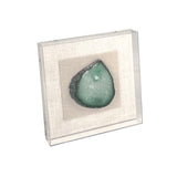 Geode Acrylic Framed Wall Art Green, Gold, Natural, Off-White ZEN40063C NG Zentique